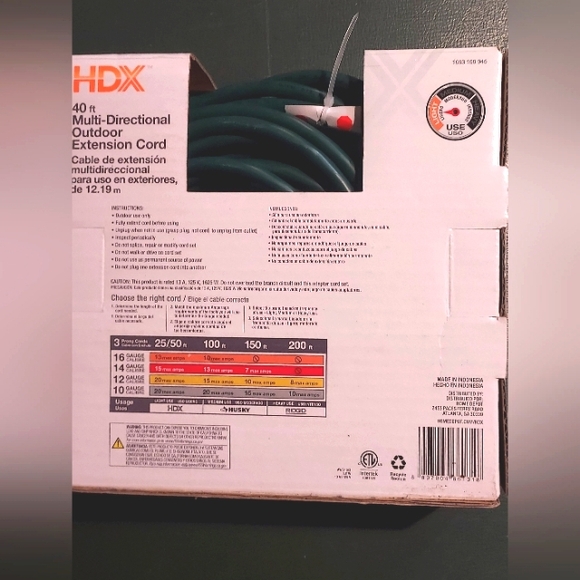 40ft Multi Directional Outdoor Extension Cord - Picture 2 of 3